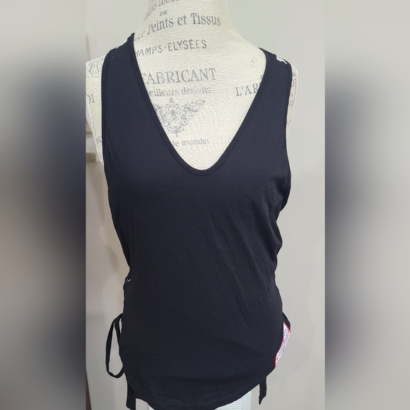 NWT Akademiks Women's Tank Top Sz.M Lace Up - Picture 1 of 8